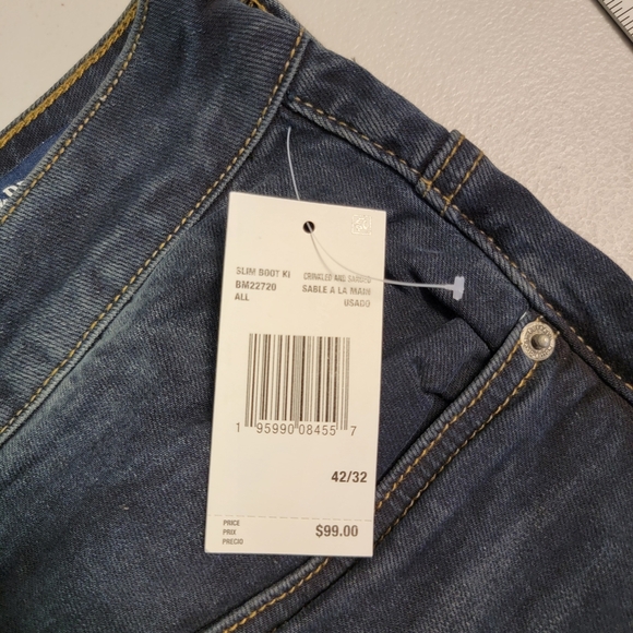 Buffalo Bitton Slim Boot/king Stretch Blue Denim Men's Jeans Size W 42 × L 32 - Picture 3 of 6